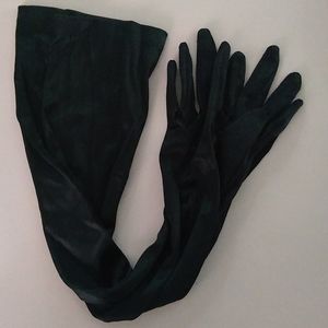 Glam long satin gloves